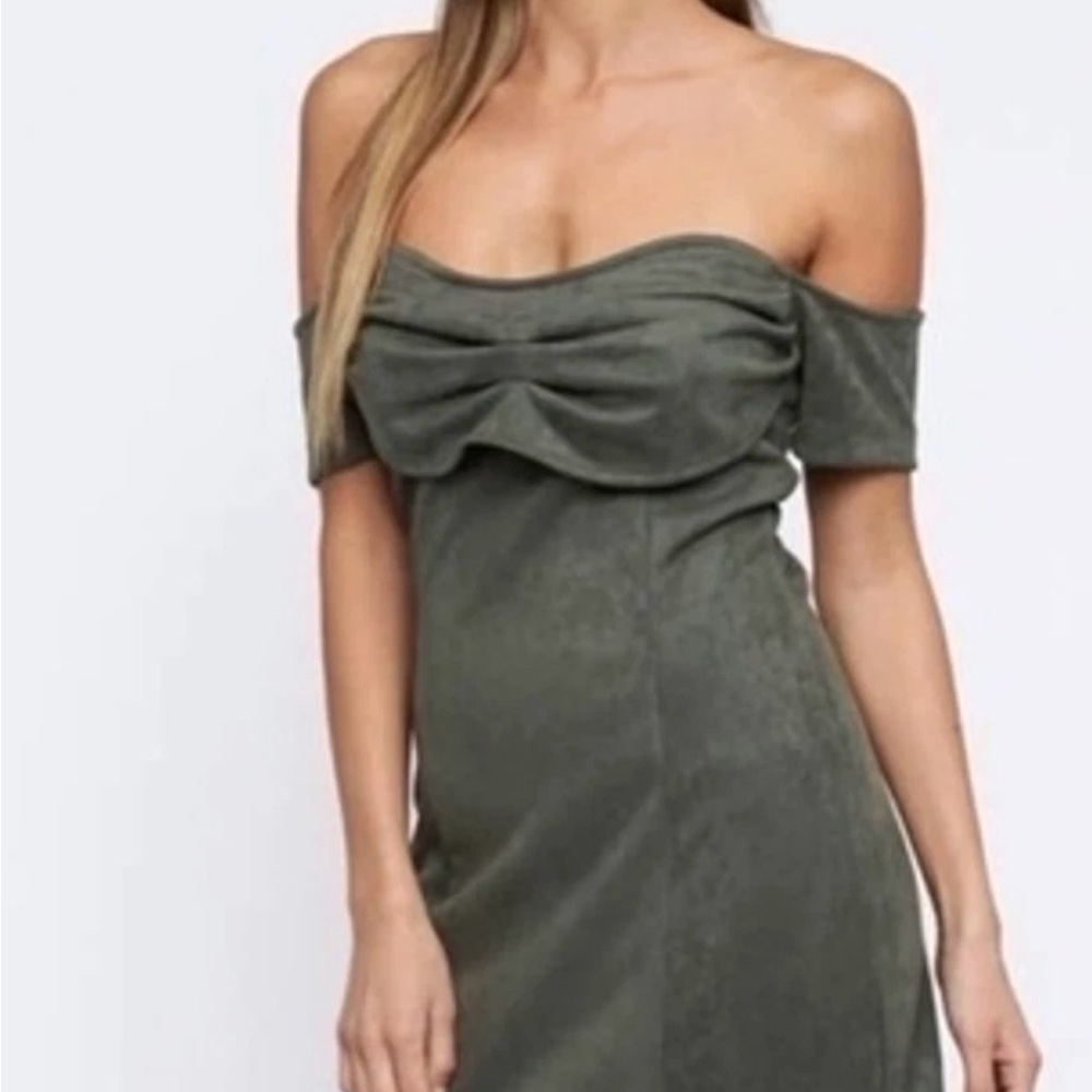Lioness Strapless Olive Dress